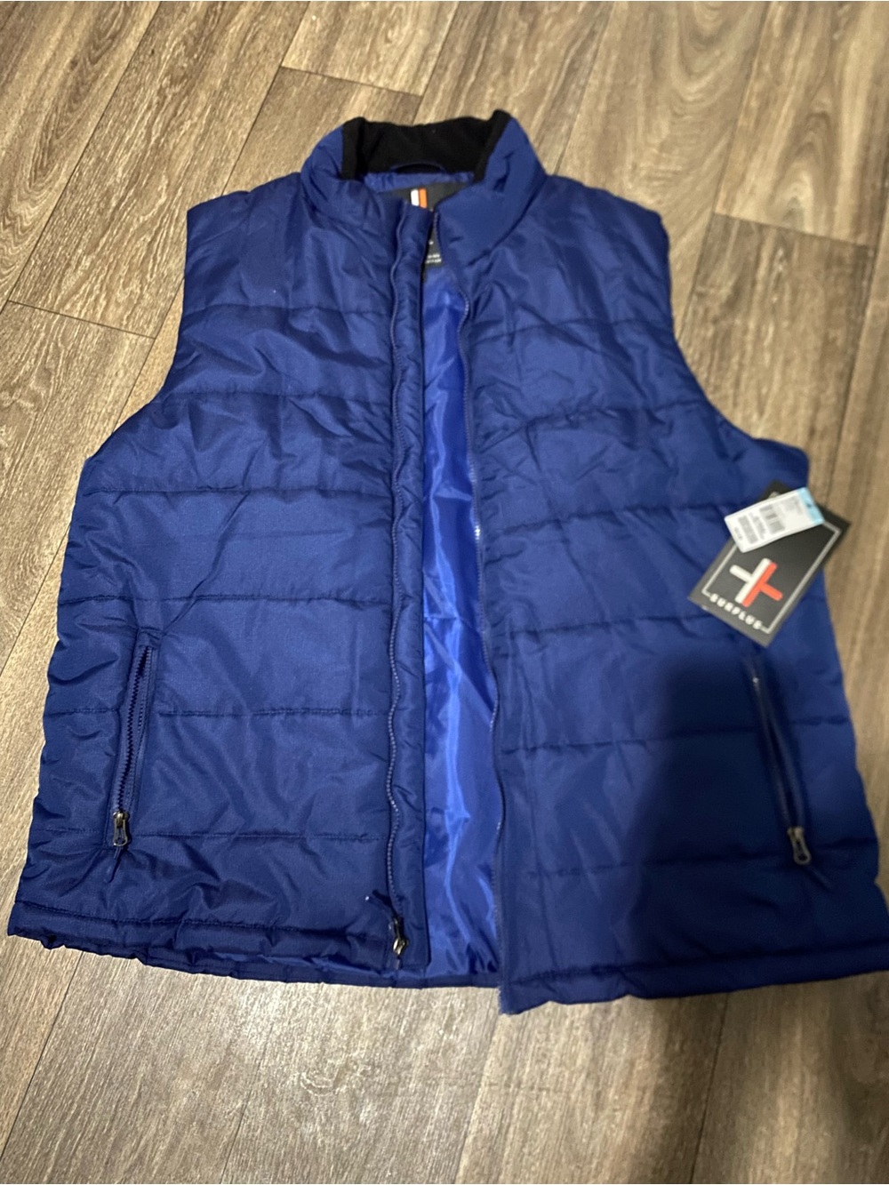 Mens Surplus Blue Quilted Puffer Vest - Lightweight Insulated Vest